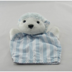 Doudou hérisson bleu rayé TARTINE ET CHOCOLAT 