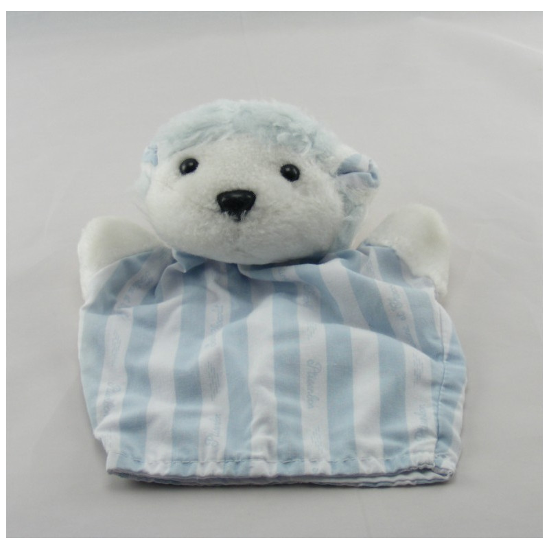 Doudou hérisson bleu rayé TARTINE ET CHOCOLAT 