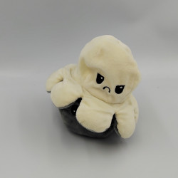 Doudou peluche réversible pieuvre gris blan