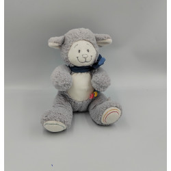 Doudou mouton bleu blanc Guss et Victor NOUKIE'S