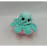 Doudou peluche réversible pieuvre rose bleu
