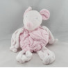 Doudou souris blanche rose TARTINE ET CHOCOLAT  
