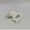 Doudou hochet chien blanc gris CARREFOUR
