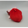 Doudou peluche raton écureuil rose blanc sac rouge PODLINGS