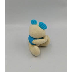 Doudou ours souris blanc bleu dentition TEX