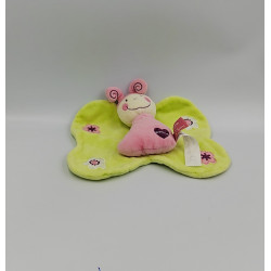 Doudou plat papillon vert...