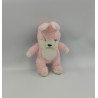 Ancien doudou peluche lapin blanc rose NOUNOURS