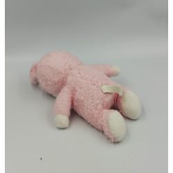 Ancien doudou peluche lapin blanc rose NOUNOURS