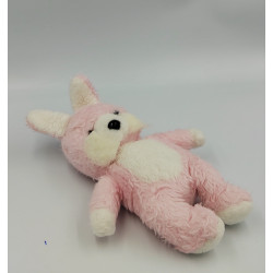 Ancien doudou peluche lapin blanc rose NOUNOURS