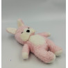 Ancien doudou peluche lapin blanc rose NOUNOURS