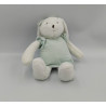 Doudou lapin blanc robe bleu Oscar J-LINE