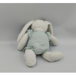 Doudou lapin blanc robe bleu Oscar J-LINE