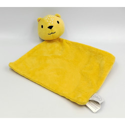 Doudou plat tigre beige jaune BEBE DOUCEUR
