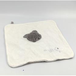 DOUDOU PLAT BLANC OURS GRIS DES CALINS PAR MILLIER