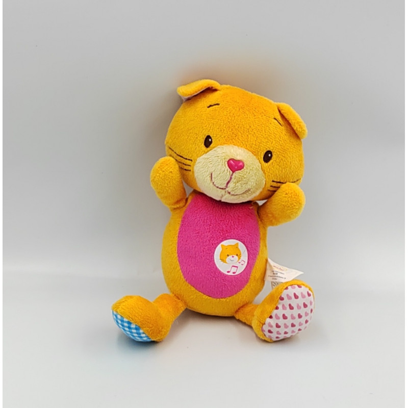 Doudou chat orange MINIMI 22 cm