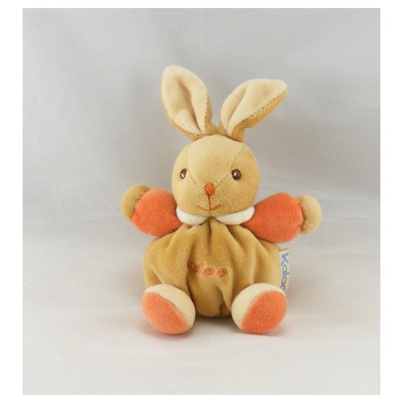 Mini doudou lapin beige orange KALOO 1998