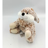 Doudou peluche micro ondable bouillotte lapin marron blanc HABIBI
