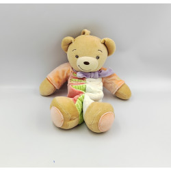 DOUDOU MUSICAL OURS ACCORDÉON ROUGE ORANGE VERT CRAPOUILLES KALOO