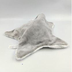 Doudou plat zèbre gris blanc KEELECO