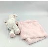 Doudou mouton blanc rose pois mouchoir couverture SIMBA TOYS