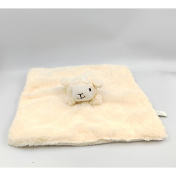 Doudou plat mouton écru blanc EDITIONS DOUCET