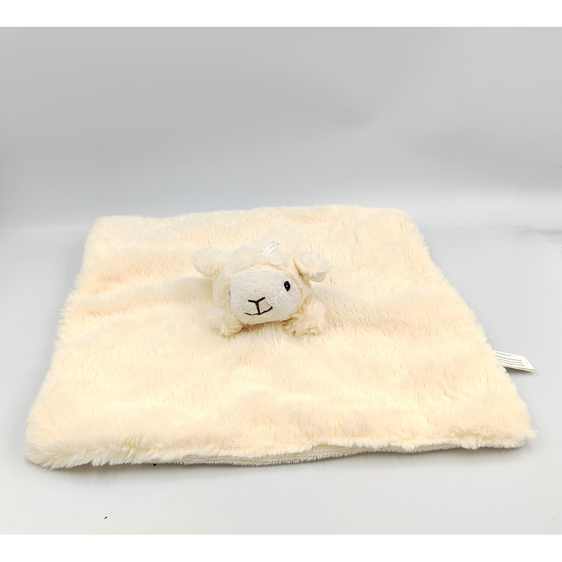 Doudou plat mouton écru blanc EDITIONS DOUCET