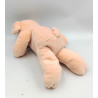 Doudou peluche cochon rose noeud bleu