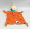 Doudou plat lapin orange bleu vert BABYSUN