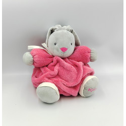 Doudou lapin plume gris rose KALOO