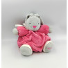 Doudou lapin plume gris rose KALOO