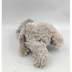 Doudou peluche ours gris nez bleu BRANDART
