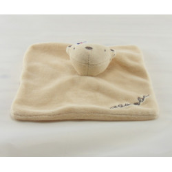 Doudou plat ours bleu étoiles ABSORBA