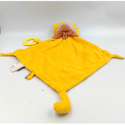 Doudou plat lion gris jaune blanc étoiles TROIS KILOS SEPT