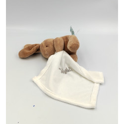 DOUDOU LAPIN MARRON AVEC MOUCHOIR BABY NAT