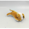 Doudou chien beige marron blanc couché FL