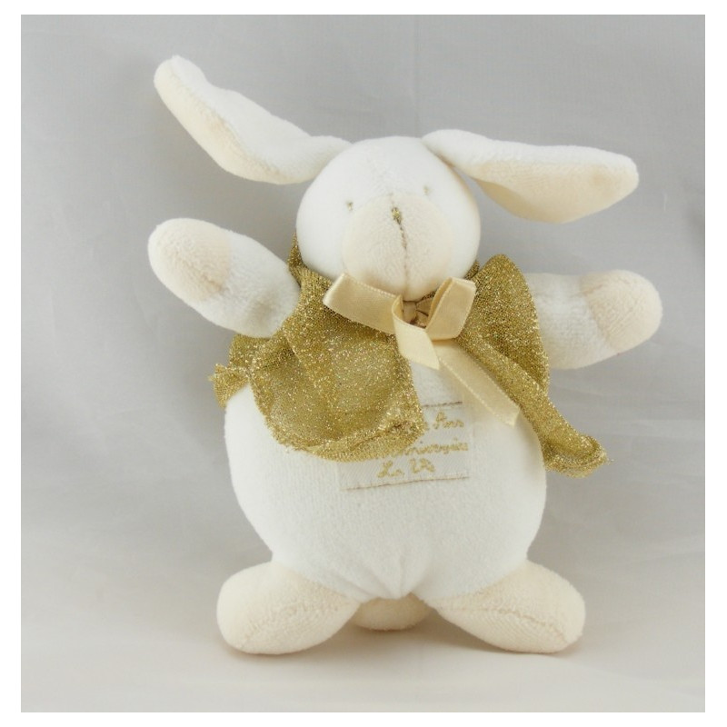 Doudou lapin gilet doré deux mille ans MOULIN ROTY