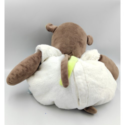 Doudou hippopotame blanc marron vert Ma cachette à pyjama BABY NAT