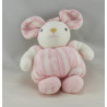 Doudou souris rayé rose TARTINE ET CHOCOLAT