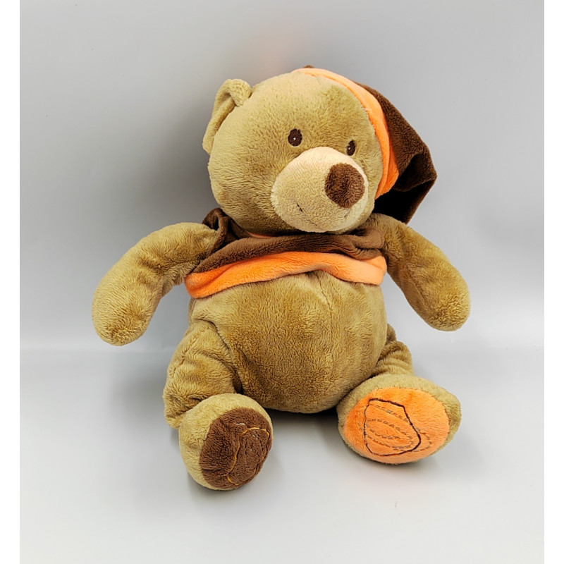 Doudou ours marron orange BABY NAT