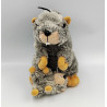 Peluche marmotte marron avec bébé