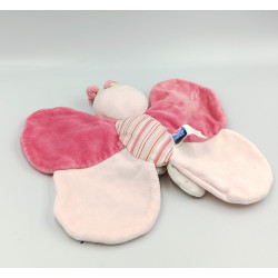 Doudou papillon rose vert SUCRE D'ORGE