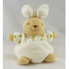 Doudou lapin boule beige orange carottes NOUKIE'S