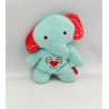 Doudou musical vibrant éléphant bleu coeur rouge FISHER PRICE