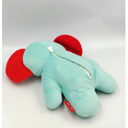 Doudou musical vibrant éléphant bleu coeur rouge FISHER PRICE