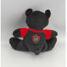Doudou peluche ours noir rouge RCT Rugby CLEOPAT