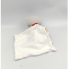 Doudou ours gris rouge violet jaune mouchoir Cajou SUCRE D'ORGE