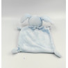 Doudou plat lapin bleu blanc maison GRAIN DE BLE