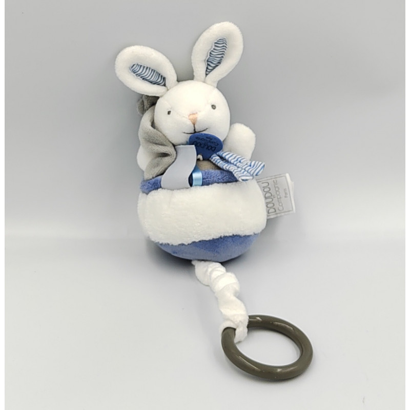 Doudou et compagnie musical lapin blanc bleu MELI MELO