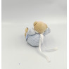 Mini Doudou Ours bleu rayé Kalo