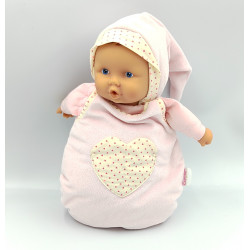 Doudou baby pouce poupée gigoteuse rose coeurs COROLLE 2016